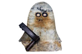 British gas mask and rattle - WW1