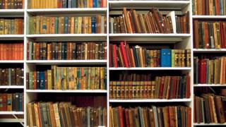 Books on display at the British Library