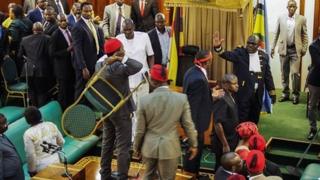 'Yan majalisar dokokin Uganda sun bawa hammata iska yayin wata mahawara, to amma ba a Uganda ne kadai yan majalisa ke kece raini ba. Lamarin na faruwa a kasashe da dama.