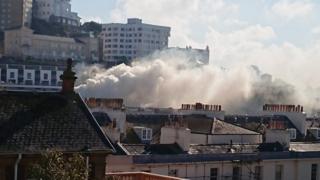 Smoke across Torquay Harbour