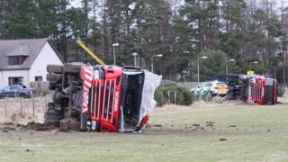 inverness firefighters engines injured crash near road leave after jolly peter copyright