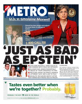 Metro front page 03.07.20