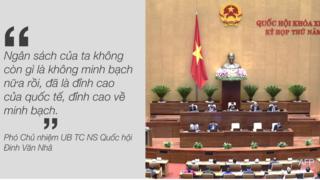 Phó Chủ nhiệm Ủy ban tài chính ngân sách của Quốc hội Việt Nam nói quy định pháp luật về ngân sách đã minh bạch ngang chuẩn quốc tế