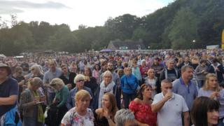 People attending the Burning Lantern Fayre