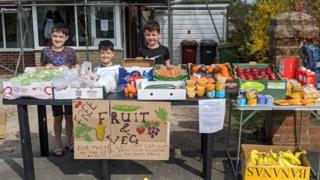 Barry brothers at their stall