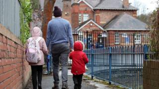 Children outside school