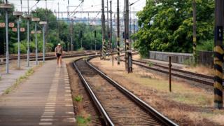 Railway station in Prague