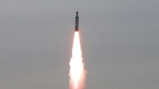 Misil lanzado por Corea del Norte.