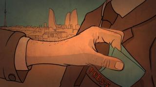 Рисунок - рука кладет деньги в карман с надпиьсю "пресса"