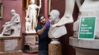 National Trust worker at Petworth House