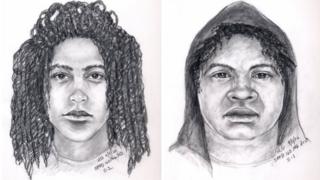 Sketches of suspected attackers
