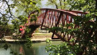 Rainbow bridge in Port Meadow