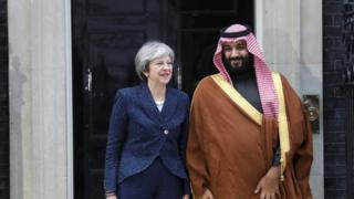 İngiltere Başbakanı Theresa May ve Veliaht Prens Muhammed bin Salman