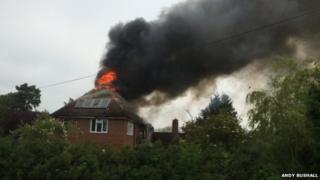 Fire at house in Stickney, Lincolnshire