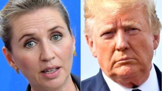 La primera ministra danesa, Mette Frederiksen (izquierda), y Donald Trump.