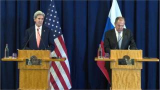 Xoghaya Arrimaha Dibadda Mareykanka, John Kerry iyo Wasiirka Arrimaha Dibadda ee Ruushka, Sergei Lavrov,