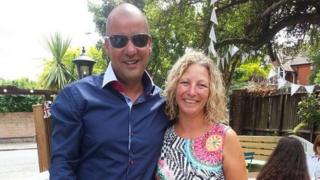 Frankie Gonsalves with husband Dean