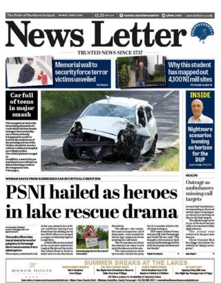 Front page of the News Letter on Monday