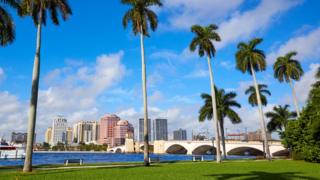 A view in the direction of Riviera Beach in Florida