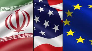 پرچم ایران-اتحادیه اروپا-آمریکا