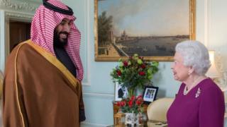 بن سلمان والملكة اليزابيث