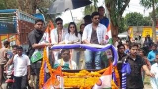 मीडिया में प्रकाशित फ़िरदौस अहमद के रोड शो की एक तस्वीर
