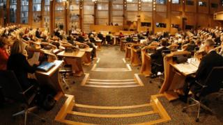 Scottish Parliament debating chamber