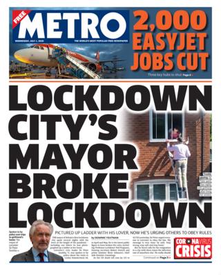 Metro front page 1.07.20