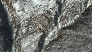 Спутниковый снимок ядерного полигона Пунгери в Северной Корее