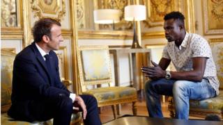 Macron and Gassama