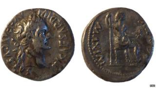 Denarius of Emperor Tiberius, AD14-37