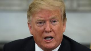Primer plano del presidente de Estados Unidos Donald Trump