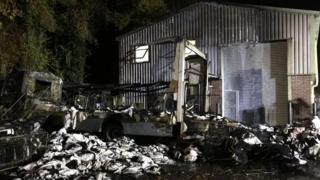 Fire at Trident Business Park