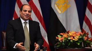 الرئيس المصري عبد الفتاح السيسي خلال زيارته للولايات المتحدة