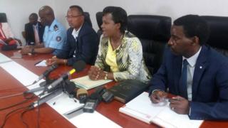 Umushikiranganji w'ubutungane Aimee Laurentine Kanyana (uwa kabiri uvuye i buryo) ariko arashikiriza ko Uburundi buvuye muri CPI