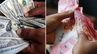 Pesin dey count US dollar and Ghana cedi