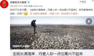 丹麥駐華大使館在中國微博上發文