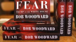 New copies of Fear, an expose on the Trump White House by Bob Woodward