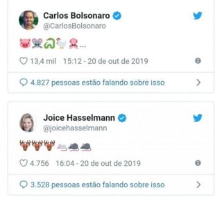 ofensas de carlos e joice