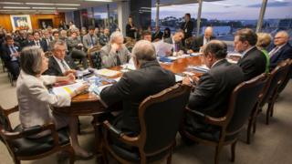 Ministros do STF em sessão administrativa
