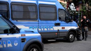 Italian police van