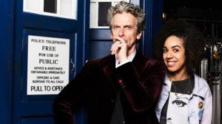 Peter Capaldi and Pearl Mackie
