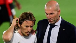 Luka Modric and Zinedine Zidane