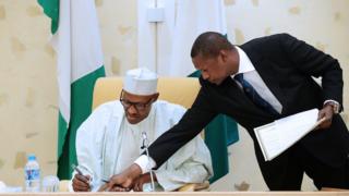 Shugaba Buhari da Abubakar Malami
