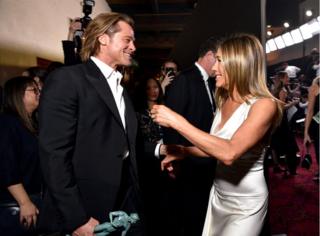 Jennifer Aniston with Brad Pitt