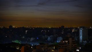 Buenos Aires durante un apagón en 2012.