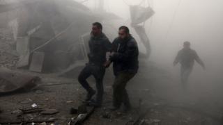 Duqaymaha ayaa ka dhacaya magaaladda Ghouta