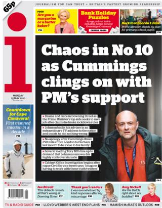 The i front page 25 May