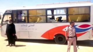 اتوبوس حامل مسیحیان قبطی