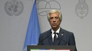 presidente de Uruguay, Tabaré Vázquez,